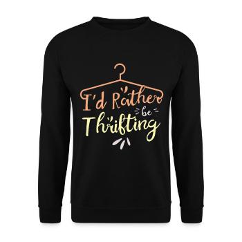 Je préfère friperier friperie - Sweat-shirt Unisexe - noir - Devant - Alina (178cm) & Michal (187cm)