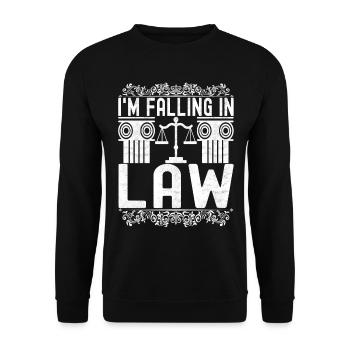 Law Student Judge Public Prosecutor - Unisex Sweatshirt - black - Front - Alina (178cm) & Michal (187cm)