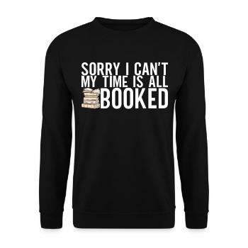 Lire des livres Rat de bibliothèque - Sweat-shirt Unisexe - noir - Devant - Alina (178cm) & Michal (187cm)