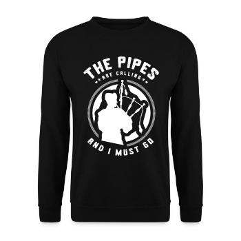 Les pipes appellent et je dois Piper cornemuse - Sweat-shirt Unisexe - noir - Devant - Alina (178cm) & Michal (187cm)