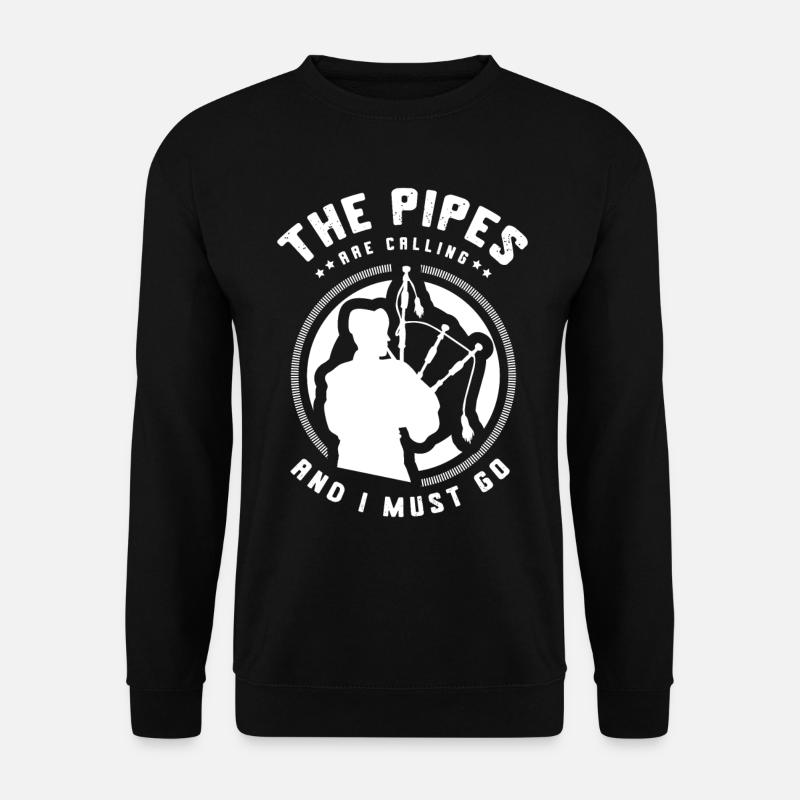 Die Pfeifen Rufen Und Ich Muss Piper Bagpipes - Unisex Pullover - Schwarz