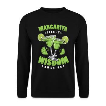 Margarita Geht In Weisheit, Kommt Aus - Unisex Pullover - Schwarz - Vorne - Alina (178cm) & Michal (187cm)