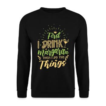 Je bois de la margarita, puis je suis d’accord avec les choses - Sweat-shirt Unisexe - noir - Devant - Alina (178cm) & Michal (187cm)