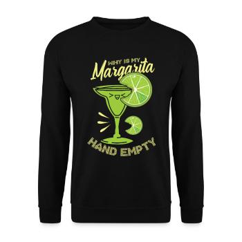 Pourquoi ma Margarita est-elle plus vide ? - Sweat-shirt Unisexe - noir - Devant - Alina (178cm) & Michal (187cm)