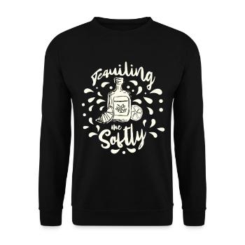 Tequiling Me Gentle Mexican Alcoholic - Unisex Sweatshirt - black - Front - Alina (178cm) & Michal (187cm)