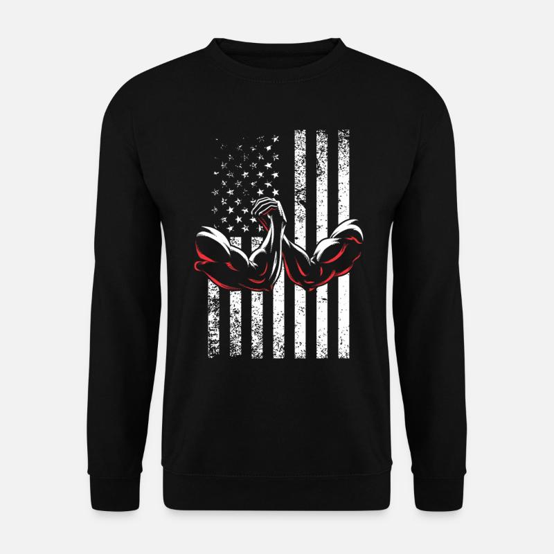 Patriotic Arm Wrestling For Arm Wrestler - Unisex Pullover - Schwarz
