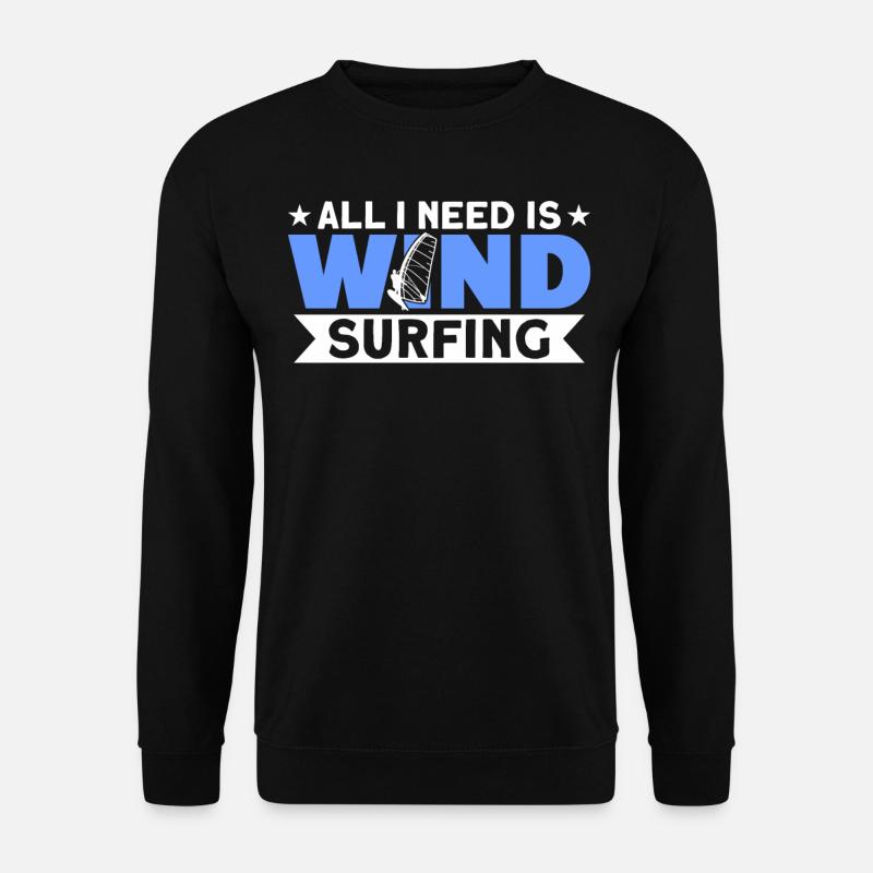 Windsurfing Board And Sail Windsurfing Gear Wind S - Unisex Pullover - Schwarz