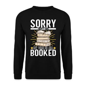 Lire des livres Rat de bibliothèque - Sweat-shirt Unisexe - noir - Devant - Alina (178cm) & Michal (187cm)