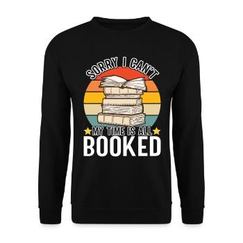 Lire des livres Rat de bibliothèque - Sweat-shirt Unisexe - noir - Devant - Alina (178cm) & Michal (187cm)