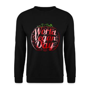 Logo Apple stylisé pour la Journée mondiale du véganisme, devenez végétalien - Sweat-shirt Unisexe - noir - Devant - Alina (178cm) & Michal (187cm)