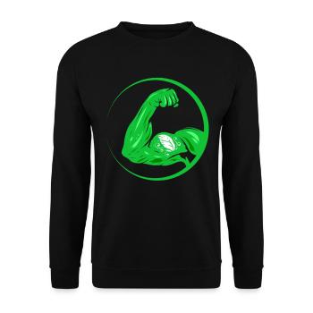 Green and Healthy, Veggie Body Pictures Who Is Vegan - Unisex Sweatshirt - black - Front - Alina (178cm) & Michal (187cm)