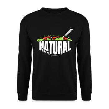 My Meal Is Vegetarian And Natural, Go Vegan - Unisex Sweatshirt - black - Front - Alina (178cm) & Michal (187cm)