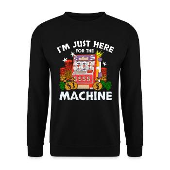 Casino Gambling Slot Machine Card Game - Unisex Sweatshirt - black - Front - Alina (178cm) & Michal (187cm)
