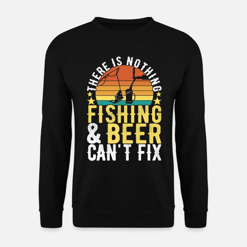 Pêcheur de bière - Sweat-shirt Unisexe - noir