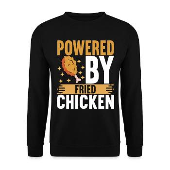 Fried Chicken Fast Food - Unisex Pullover - Schwarz - Vorne - Alina (178cm) & Michal (187cm)