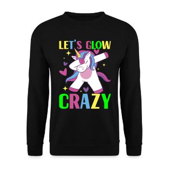 Licorne d’anniversaire - Sweat-shirt Unisexe - noir - Devant - Alina (178cm) & Michal (187cm)