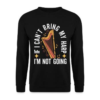 Harp harp player - Unisex Sweatshirt - black - Front - Alina (178cm) & Michal (187cm)