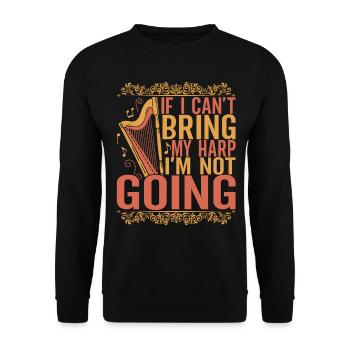 Harp harp player - Unisex Sweatshirt - black - Front - Alina (178cm) & Michal (187cm)
