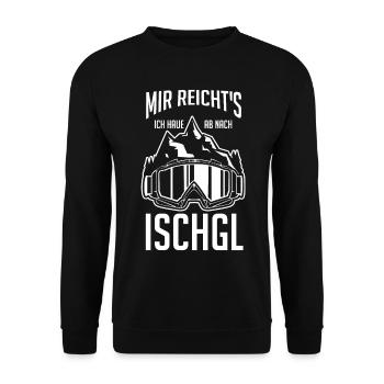 Apres Ski Party Skiurlaub Skifahrer Ischgl - Unisex Pullover - Schwarz - Vorne - Alina (178cm) & Michal (187cm)