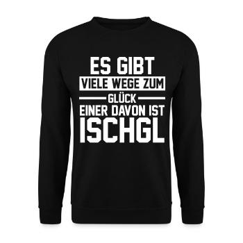 Apres Ski Party Skiurlaub Skifahrer Ischgl - Unisex Pullover - Schwarz - Vorne - Alina (178cm) & Michal (187cm)