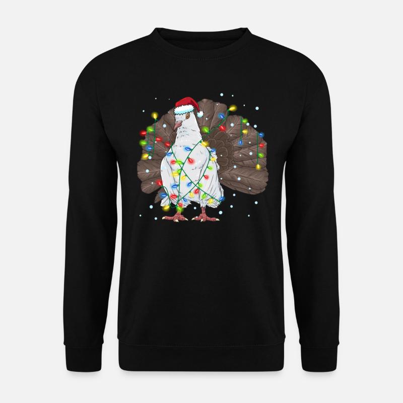 Indische Pfautauben Tauben Weihnachtsoutfit - Unisex Pullover - Schwarz