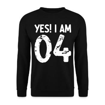 Yes! I Am 4 Years 4 Birthday Kids Space Astronaut - Unisex Sweatshirt - black - Front - Alina (178cm) & Michal (187cm)