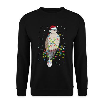 Turteltaube Tauben Weihnachtsoutfit Taubenzüchter - Unisex Pullover - Schwarz - Vorne - Alina (178cm) & Michal (187cm)