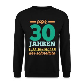 Dreißig 30 Jahre Dreißigster Geburtstag - Unisex Pullover - Schwarz - Vorne - Alina (178cm) & Michal (187cm)