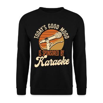 Karaoké Chanteur Rétro Vintage - Sweat-shirt Unisexe - noir - Devant - Alina (178cm) & Michal (187cm)