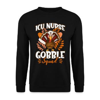 Ice Nurse Gobble Squad - Unisex Sweatshirt - black - Front - Alina (178cm) & Michal (187cm)