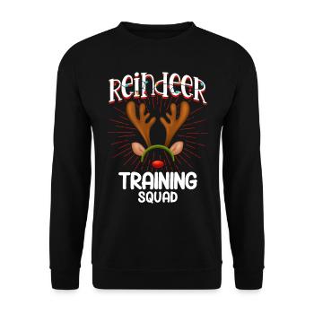 Reindeer Training Squad - Unisex Pullover - Schwarz - Vorne - Alina (178cm) & Michal (187cm)
