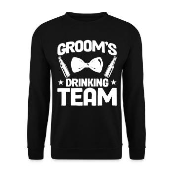 Équipe de buveurs de grooms - Sweat-shirt Unisexe - noir - Devant - Alina (178cm) & Michal (187cm)