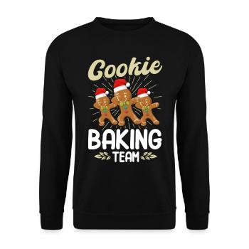 Équipe de cuisson de biscuits - Sweat-shirt Unisexe - noir - Devant - Alina (178cm) & Michal (187cm)