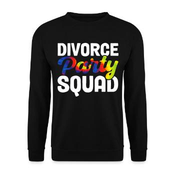 Divorce Party Squad - Unisex Pullover - Schwarz - Vorne - Alina (178cm) & Michal (187cm)