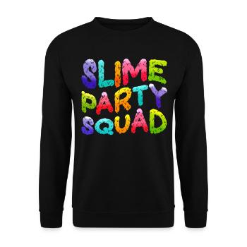 Slime Party Squad - Unisex Pullover - Schwarz - Vorne - Alina (178cm) & Michal (187cm)