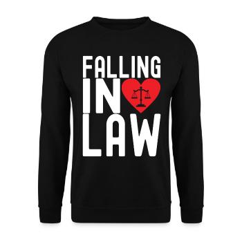Law Student Judge Public Prosecutor - Unisex Sweatshirt - black - Front - Alina (178cm) & Michal (187cm)