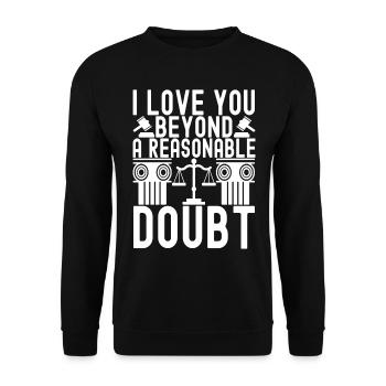 Law Student Judge Public Prosecutor - Unisex Sweatshirt - black - Front - Alina (178cm) & Michal (187cm)