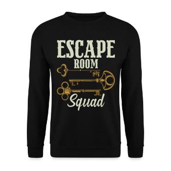 Escouade de la salle d’évasion - Sweat-shirt Unisexe - noir - Devant - Alina (178cm) & Michal (187cm)