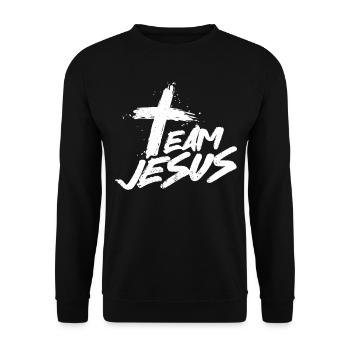 Équipe Jésus - Sweat-shirt Unisexe - noir - Devant - Alina (178cm) & Michal (187cm)