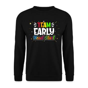 Team Early Head Start - Unisex Sweatshirt - black - Front - Alina (178cm) & Michal (187cm)