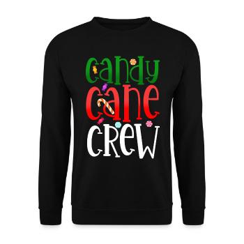 Candy Cane Crew - Unisex Sweatshirt - black - Front - Alina (178cm) & Michal (187cm)