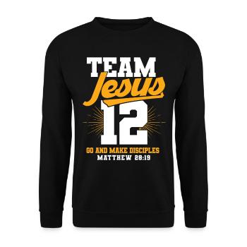 Jésus - Sweat-shirt Unisexe - noir - Devant - Alina (178cm) & Michal (187cm)