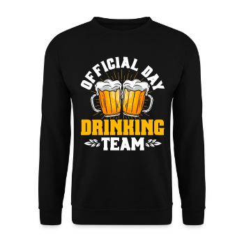 Official Day Drinking Team - Unisex Sweatshirt - black - Front - Alina (178cm) & Michal (187cm)
