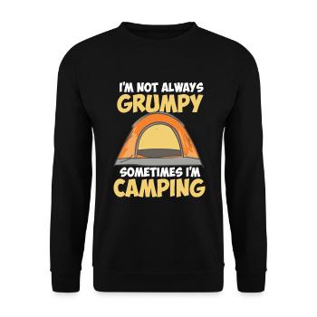 Je ne suis pas toujours parfois je suis Camping Camper - Sweat-shirt Unisexe - noir - Devant - Alina (178cm) & Michal (187cm)