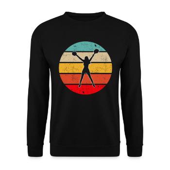 Cheerleading Rétro - Sweat-shirt Unisexe - noir - Devant - Alina (178cm) & Michal (187cm)
