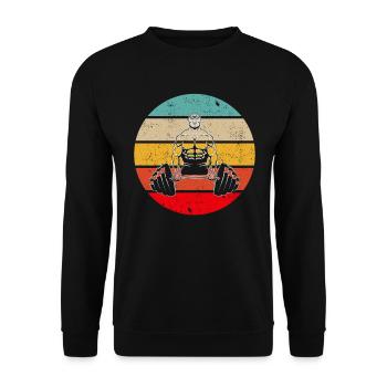 Fitness Retro - Unisex Sweatshirt - black - Front - Alina (178cm) & Michal (187cm)