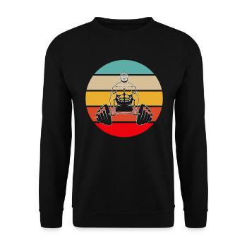 Fitness Retro - Unisex Sweatshirt - black - Front - Alina (178cm) & Michal (187cm)