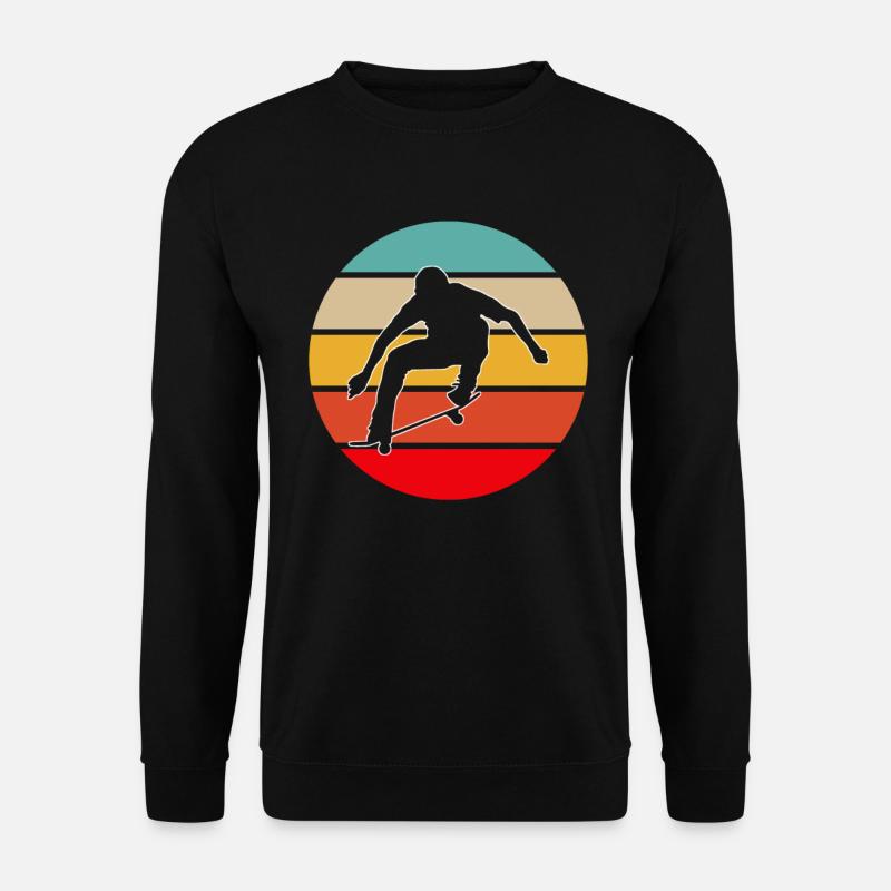 Skate Retro - Unisex Pullover - Schwarz