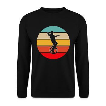 Rétro monocycle - Sweat-shirt Unisexe - noir - Devant - Alina (178cm) & Michal (187cm)