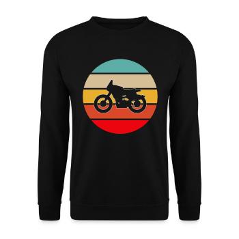 Moto rétro - Sweat-shirt Unisexe - noir - Devant - Alina (178cm) & Michal (187cm)